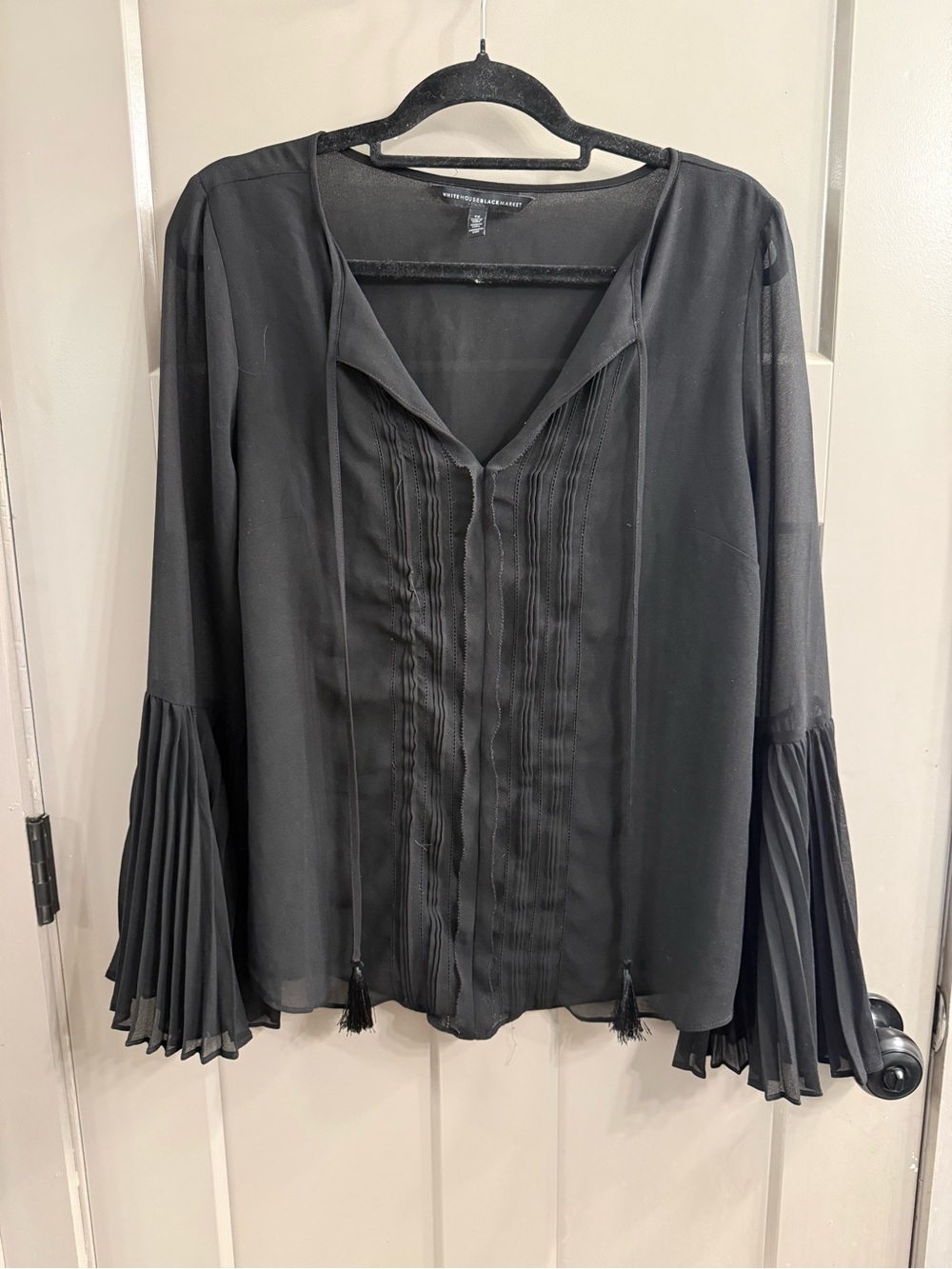 White House Black Market Bell-Sleeve Blouse